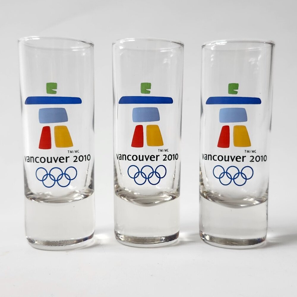 Vancouver Olympics 2010 Shot Glass lot of 3